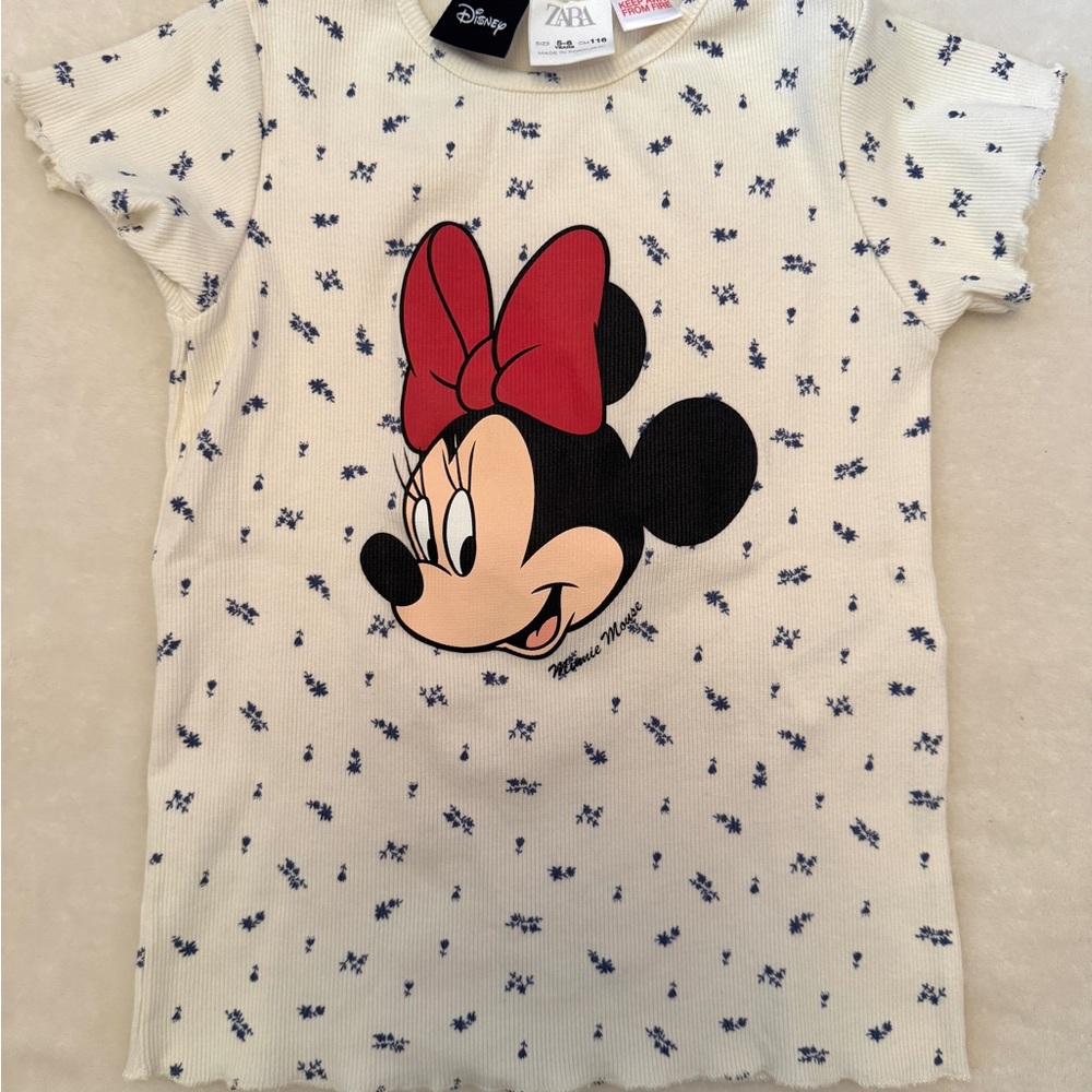 LIKE NEW Zara Girls Disney Minnie Mouse Top